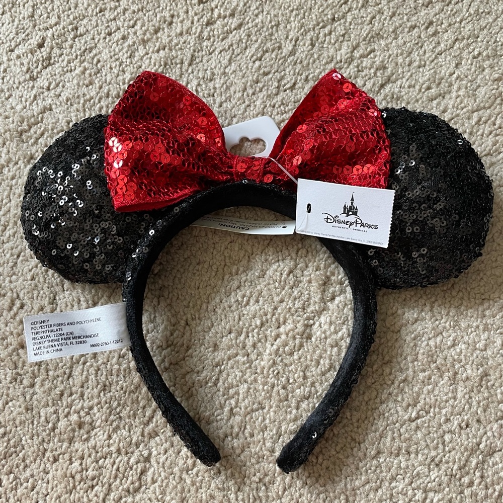 Authentic Disneyland Minnie Mouse Sequin Ears